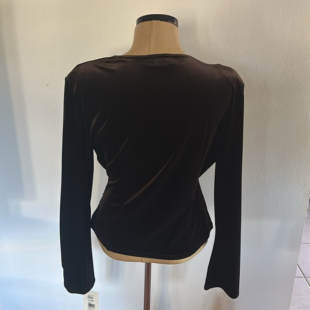 MSK Evening Velvet Rushed Blouse - Picture 4 of 7